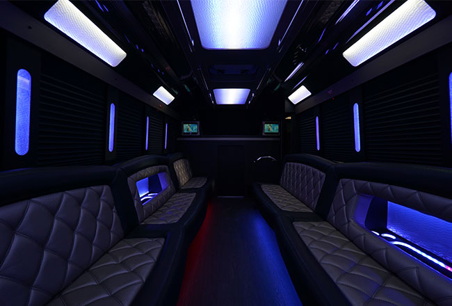 party bus interior view